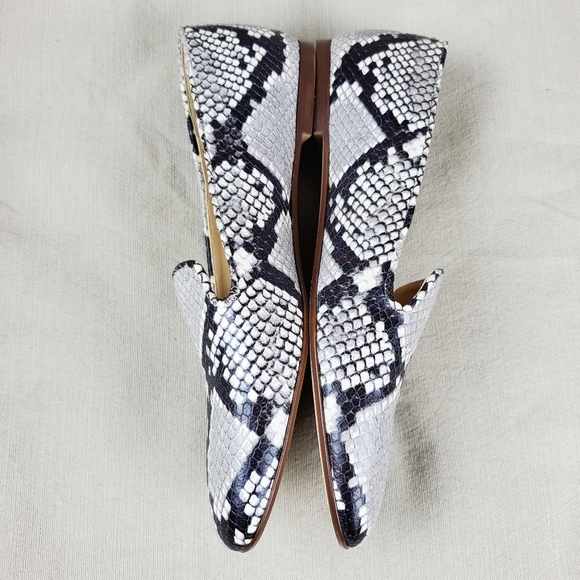 J. CREW Cecile Smoking Snake Embossed Flats 7.5 - Picture 3 of 11